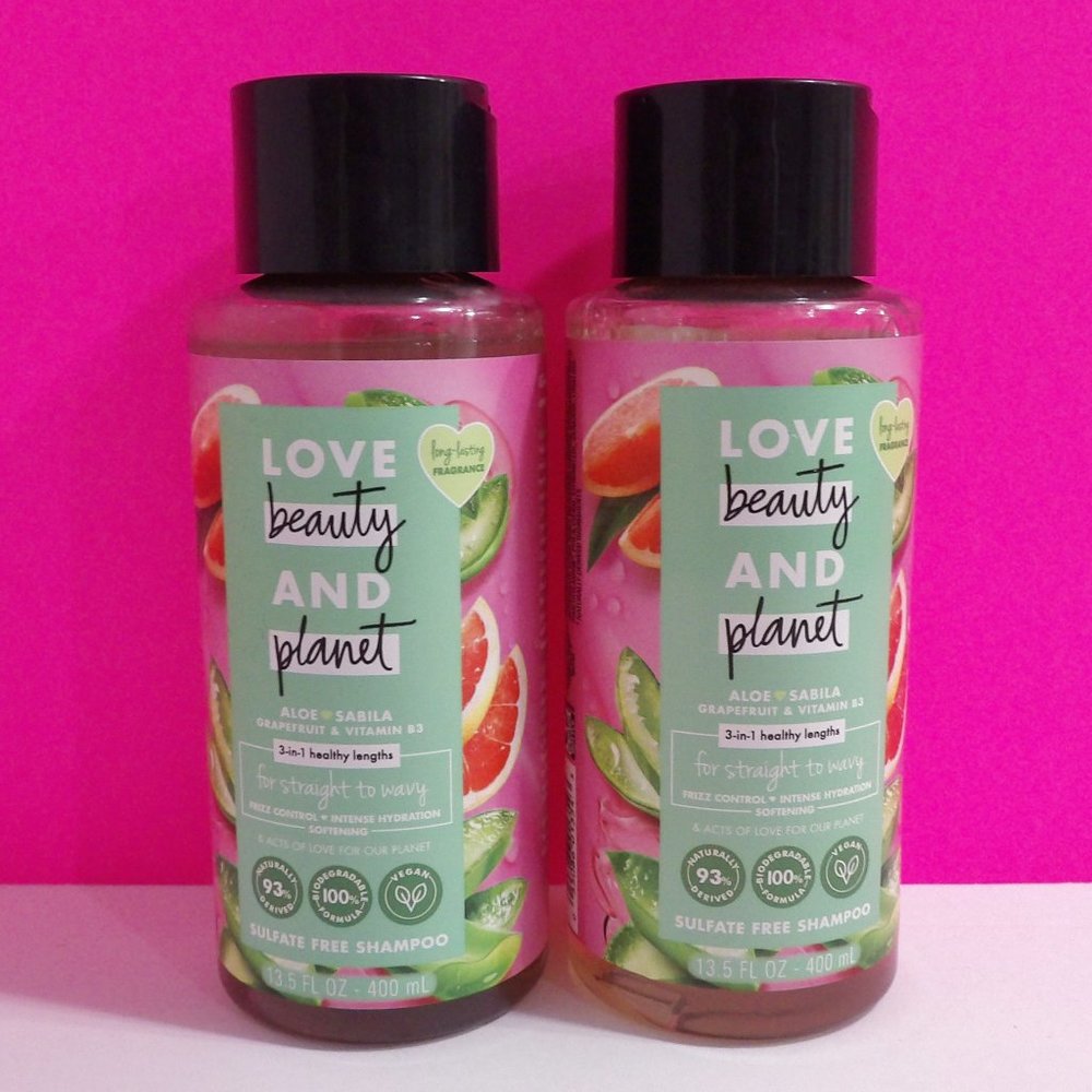 2 x 13.5 oz Love Beauty & Planet Grapefuit Shampoo